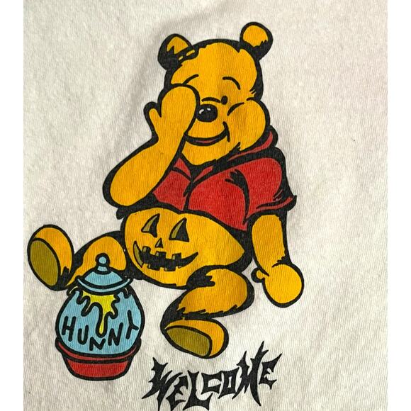 Winnie the Pooh Halloween Pumpkin T-Shirt by Welcome Skateboards Tee Size Large - Picture 3 of 10